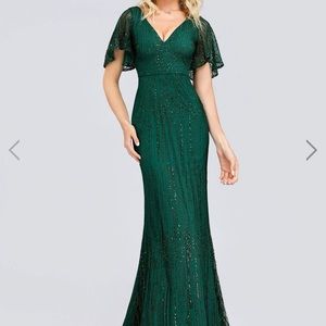 Dark Green Elegant Dress